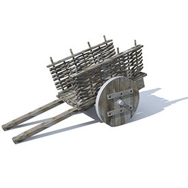 Wooden cart 3D Object | FREE Artlantis Objects Download